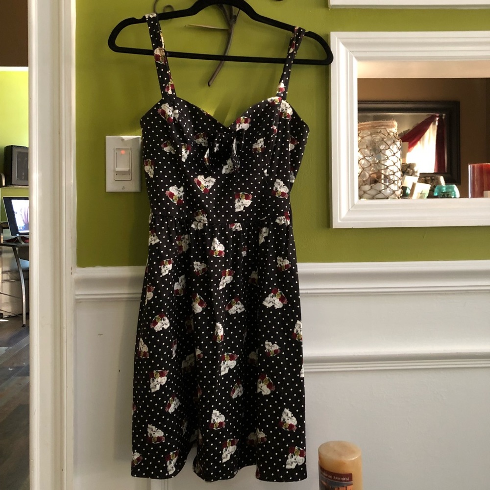Skull Polka-dot Dress